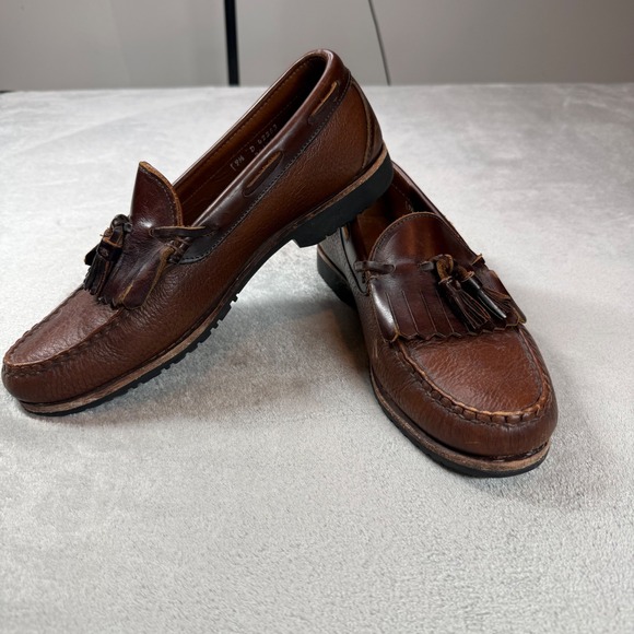 Allen Edmonds Other - Allen Edmonds Nashua Mens 9.5 D Brown Leather Kilty Tassel Loafers Preppy 42253